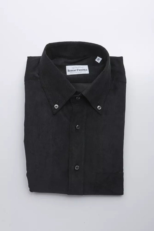 Robert Friedman Men's Black Cotton Shirt designed by Robert Friedman available from Moon Behind The Hill 's Clothing > Shirts & Tops > Mens range