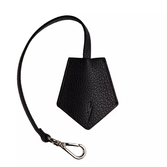 Black Leather Keychain - Designed by Neil Barrett Available to Buy at a Discounted Price on Moon Behind The Hill Online Designer Discount Store