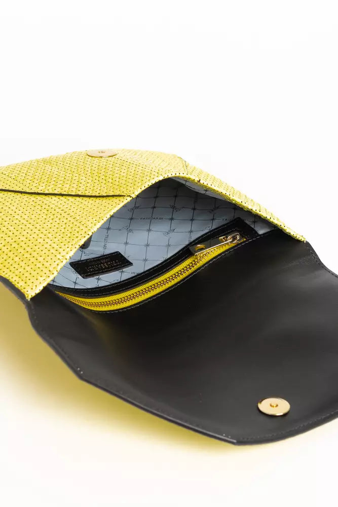 Trussardi Yellow Leather Clutch Bag designed by Trussardi available from Moon Behind The Hill 's Handbags, Wallets & Cases > Handbags > Womens range