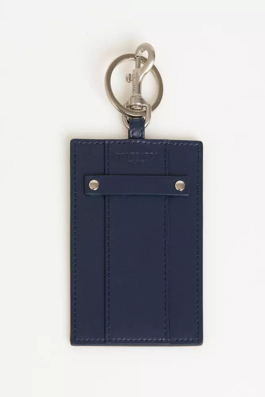 Trussardi Blue Leather Keychain designed by Trussardi available from Moon Behind The Hill 's Handbag & Wallet Accessories > Keychains > Mens range