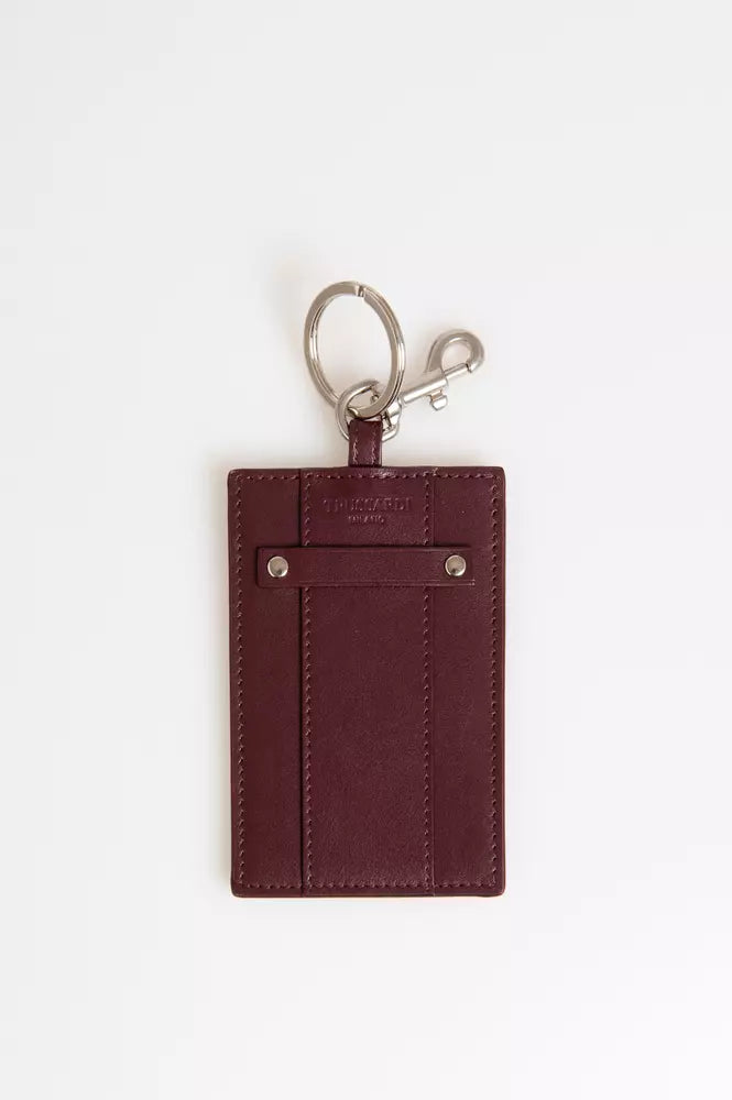 Trussardi Brown Leather Keychain designed by Trussardi available from Moon Behind The Hill 's Handbag & Wallet Accessories > Keychains > Mens range