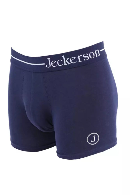 Blue Cotton Men's Jeckerson Logo Boxer Underwear - Designed by Jeckerson Available to Buy at a Discounted Price on Moon Behind The Hill Online Designer Discount Store