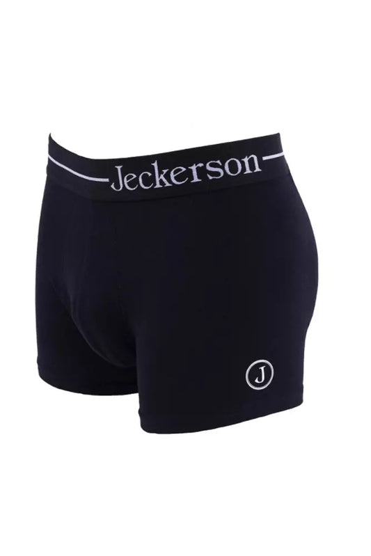 Black Cotton Men's Jeckerson Logo Boxer Underwear - Designed by Jeckerson Available to Buy at a Discounted Price on Moon Behind The Hill Online Designer Discount Store