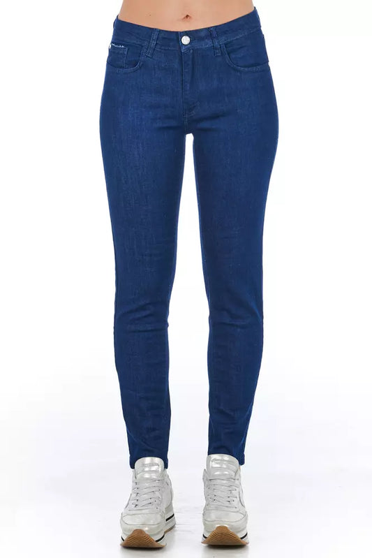 Blue Frankie Morello Women's Skinny Denim Jeans - Designed by Frankie Morello Available to Buy at a Discounted Price on Moon Behind The Hill Online Designer Discount Store