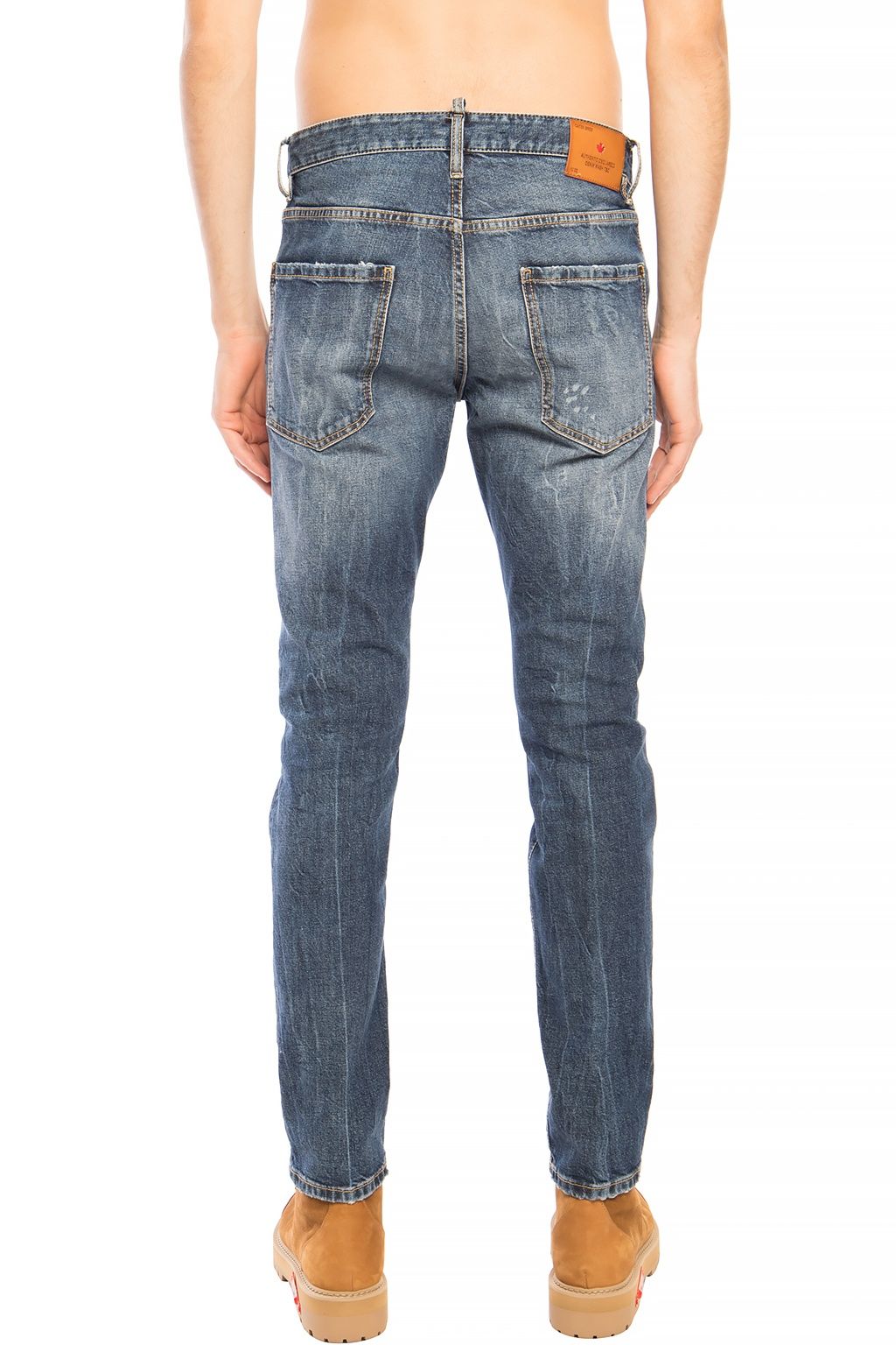 Dsquared² Men's 'Cool Guy' Blue Cotton Distressed Jeans - Designed by Dsquared² Available to Buy at a Discounted Price on Moon Behind The Hill Online Designer Discount Store