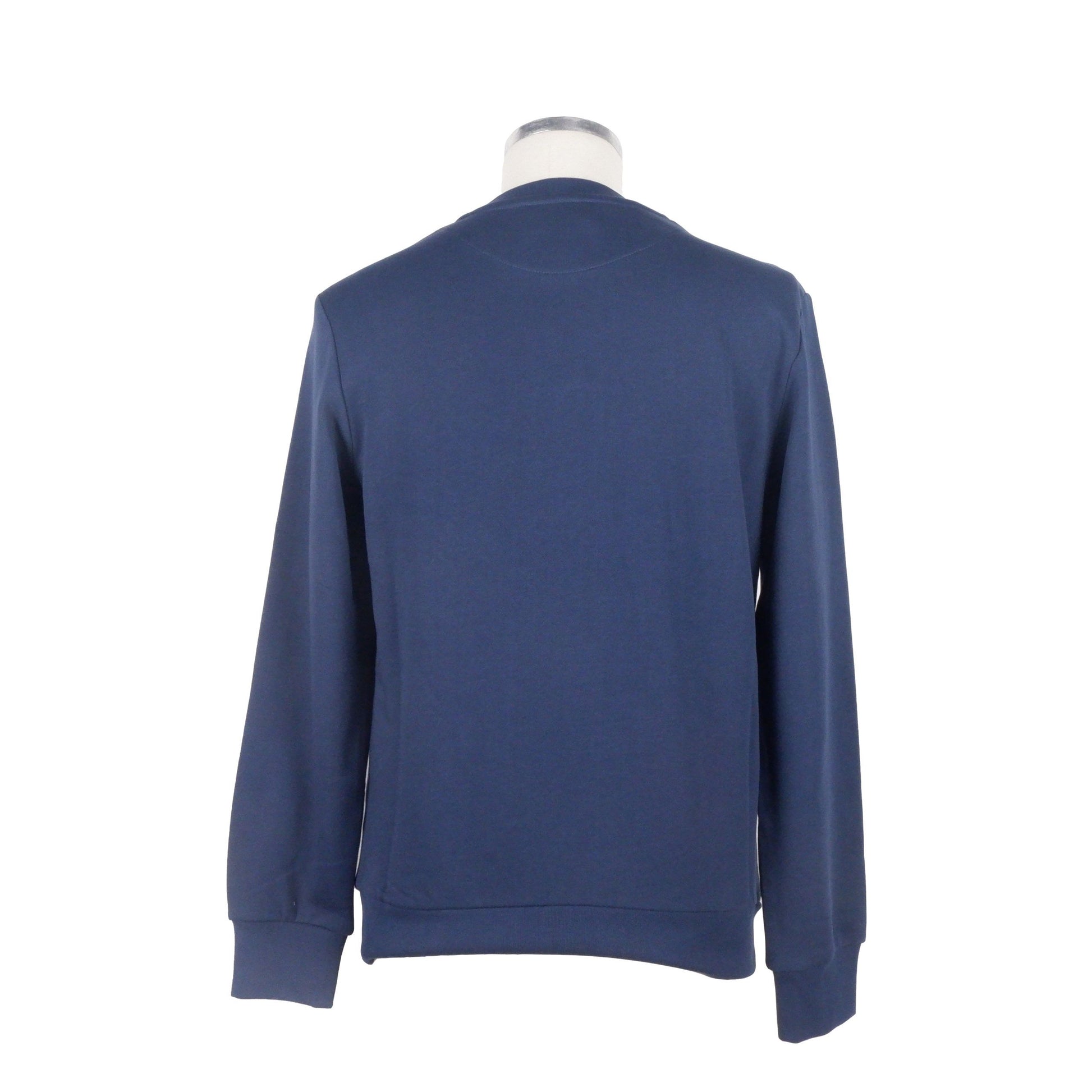 Bikkembergs Men's Blue Cotton Print Sweater - Designed by Bikkembergs Available to Buy at a Discounted Price on Moon Behind The Hill Online Designer Discount Store