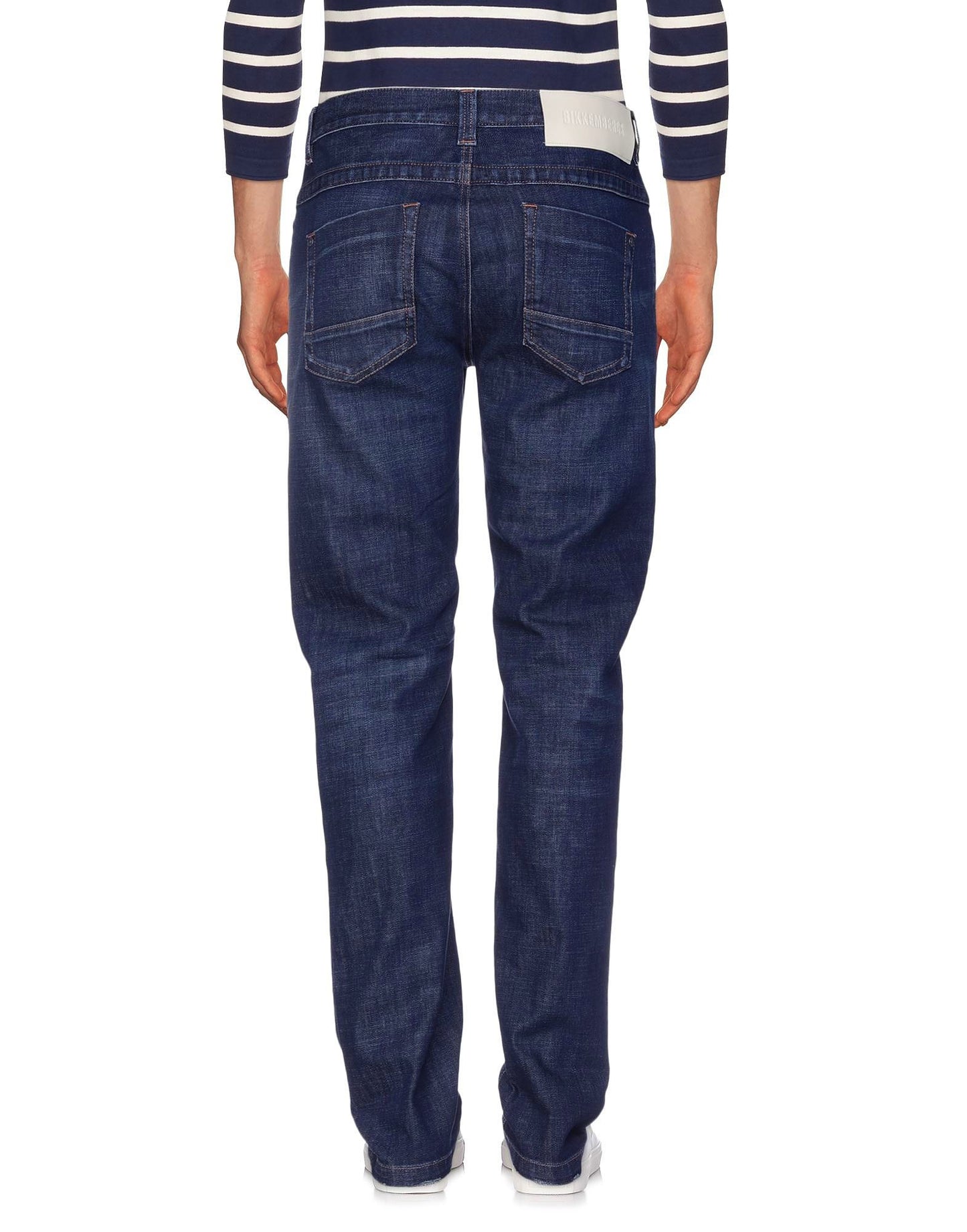 Dark Blue Men's Regular Fit Jeans - Designed by Bikkembergs Available to Buy at a Discounted Price on Moon Behind The Hill Online Designer Discount Store