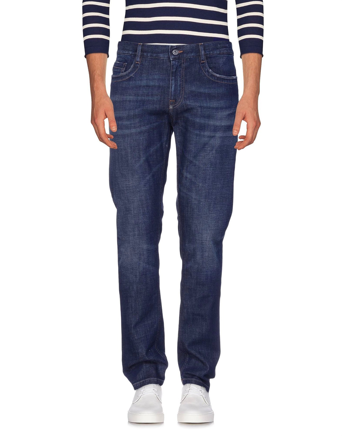 Dark Blue Men's Regular Fit Jeans - Designed by Bikkembergs Available to Buy at a Discounted Price on Moon Behind The Hill Online Designer Discount Store