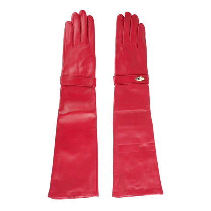 Long Cavalli Class Red Lady Gloves