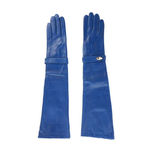 Long Cavalli Class Blue Ladies Gloves