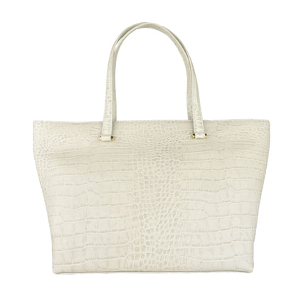 White Cavalli Class Textured Handbag