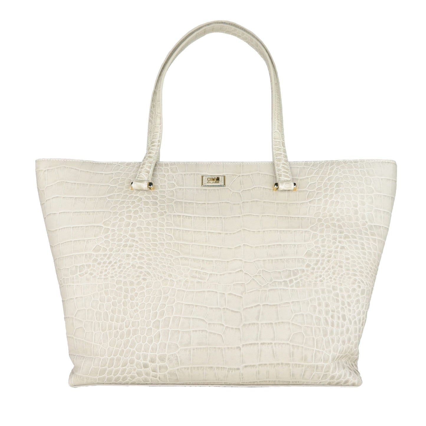 White Cavalli Class Textured Handbag