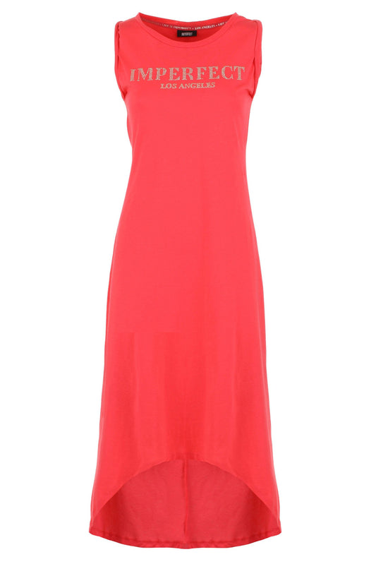 Imperfect Pink Cotton Sleeveless Long Dress - Designed by Imperfect Available to Buy at a Discounted Price on Moon Behind The Hill Online Designer Discount Store