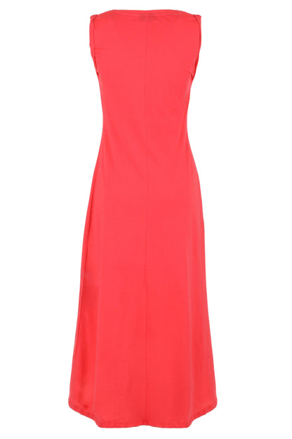 Imperfect Pink Cotton Sleeveless Long Dress - Designed by Imperfect Available to Buy at a Discounted Price on Moon Behind The Hill Online Designer Discount Store