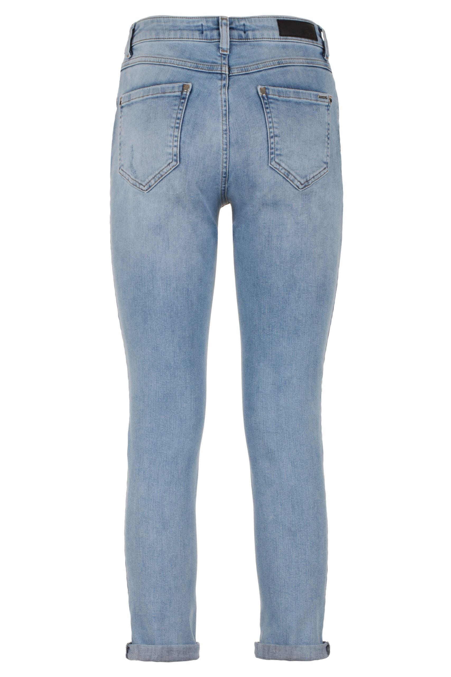 Imperfect Women's Blue Cotton Denim Jeans - Designed by Imperfect Available to Buy at a Discounted Price on Moon Behind The Hill Online Designer Discount Store