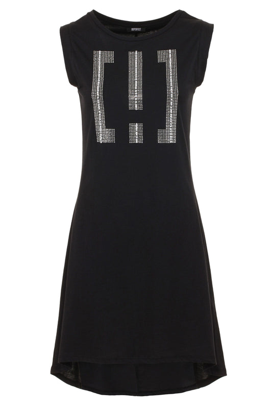 Imperfect Women's Black Cotton Sleeveless Dress Top - Designed by Imperfect Available to Buy at a Discounted Price on Moon Behind The Hill Online Designer Discount Store