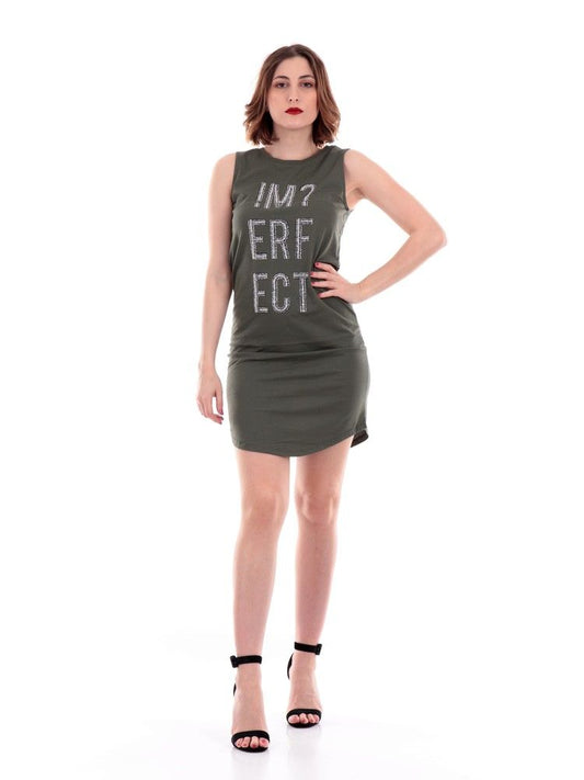 Army Green Imperfect Maxi Tank Dress - Designed by Imperfect Available to Buy at a Discounted Price on Moon Behind The Hill Online Designer Discount Store