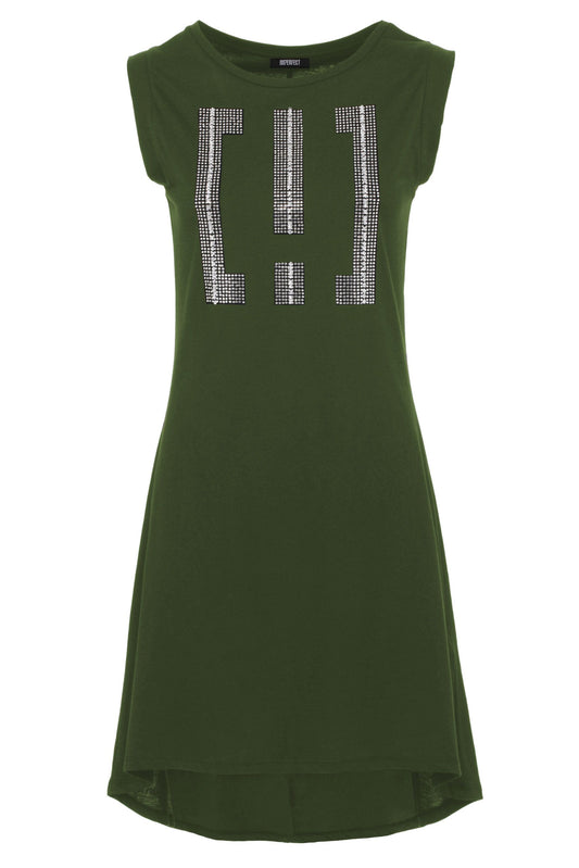 Imperfect Green Cotton Maxi Tank Dress - Designed by Imperfect Available to Buy at a Discounted Price on Moon Behind The Hill Online Designer Discount Store