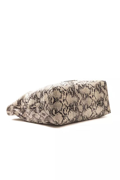 Pompei Donatella Grey Python Print Leather Shoulder Bag designed by Pompei Donatella available from Moon Behind The Hill 's Handbags, Wallets & Cases > Handbags > Womens range