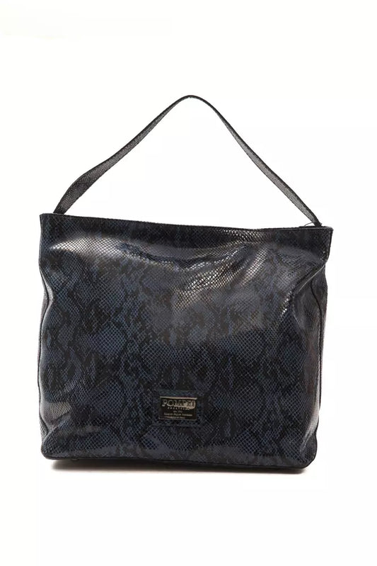 Pompei Donatella Blue Snake Print Leather Shoulder Bag designed by Pompei Donatella available from Moon Behind The Hill 's Handbags, Wallets & Cases > Handbags > Womens range