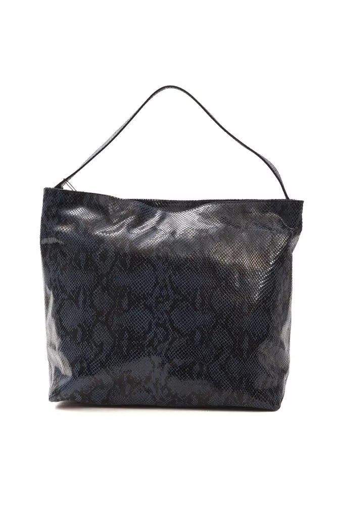 Pompei Donatella Blue Snake Print Leather Shoulder Bag designed by Pompei Donatella available from Moon Behind The Hill 's Handbags, Wallets & Cases > Handbags > Womens range