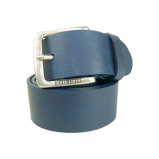 Bikkembergs Men's Blue Leather Belt - Designed by Bikkembergs Available to Buy at a Discounted Price on Moon Behind The Hill Online Designer Discount Store