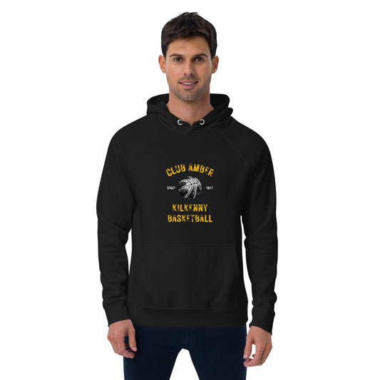 Club Amber Kilkenny Unisex Eco Raglan Hoodie - Designed by Moon Behind The Hill Available to Buy at a Discounted Price on Moon Behind The Hill Online Designer Discount Store