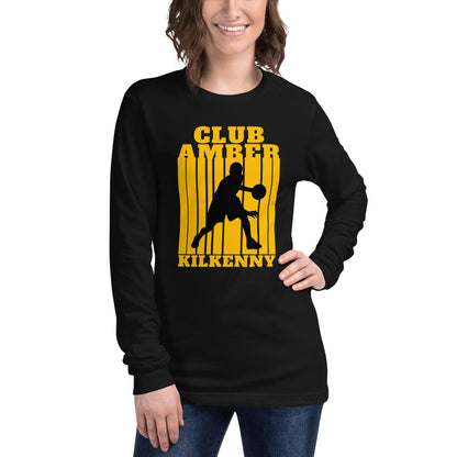 Club Amber Kilkenny Unisex Long Sleeve Tee - Designed by Moon Behind The Hill Available to Buy at a Discounted Price on Moon Behind The Hill Online Designer Discount Store