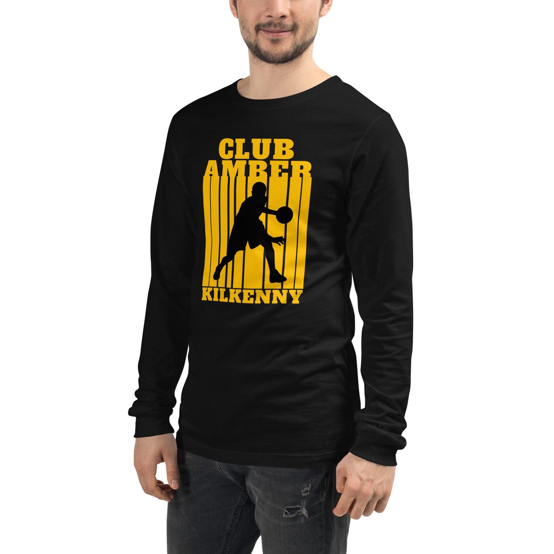 Club Amber Kilkenny Unisex Long Sleeve Tee - Designed by Moon Behind The Hill Available to Buy at a Discounted Price on Moon Behind The Hill Online Designer Discount Store