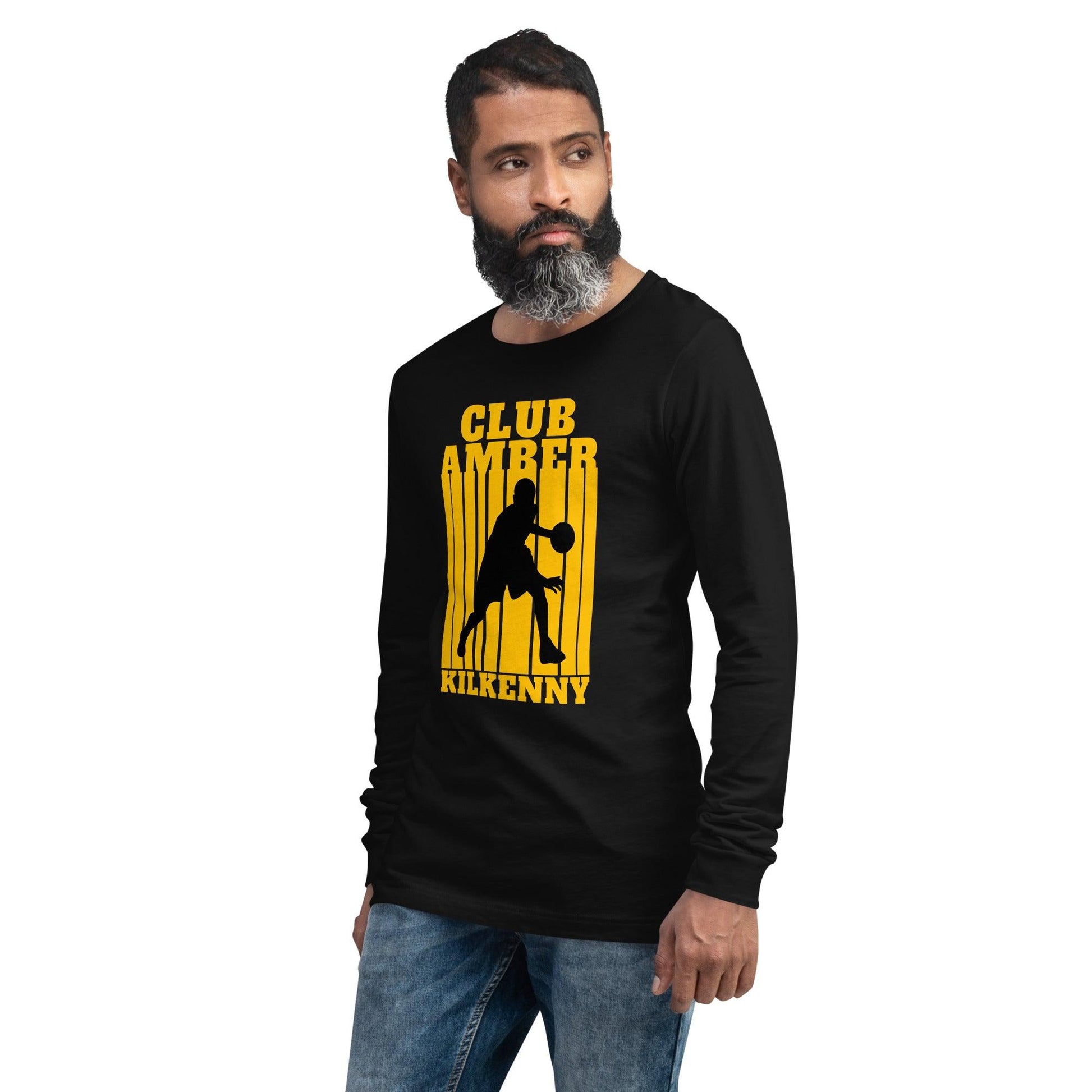 Club Amber Kilkenny Unisex Long Sleeve Tee - Designed by Moon Behind The Hill Available to Buy at a Discounted Price on Moon Behind The Hill Online Designer Discount Store