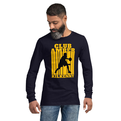 Club Amber Kilkenny Unisex Long Sleeve Tee - Designed by Moon Behind The Hill Available to Buy at a Discounted Price on Moon Behind The Hill Online Designer Discount Store