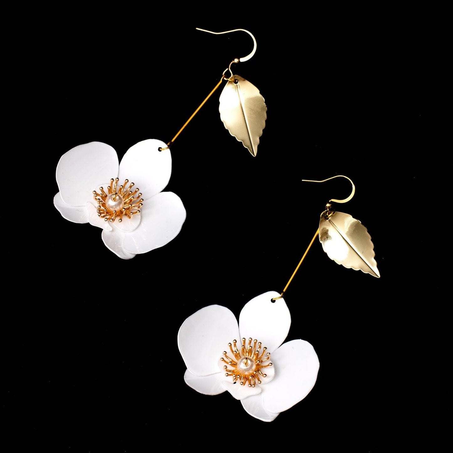 Butterfly Orchid Drop Earrings - White - Designed by Upcycle with Jing Available to Buy at a Discounted Price on Moon Behind The Hill Online Designer Discount Store